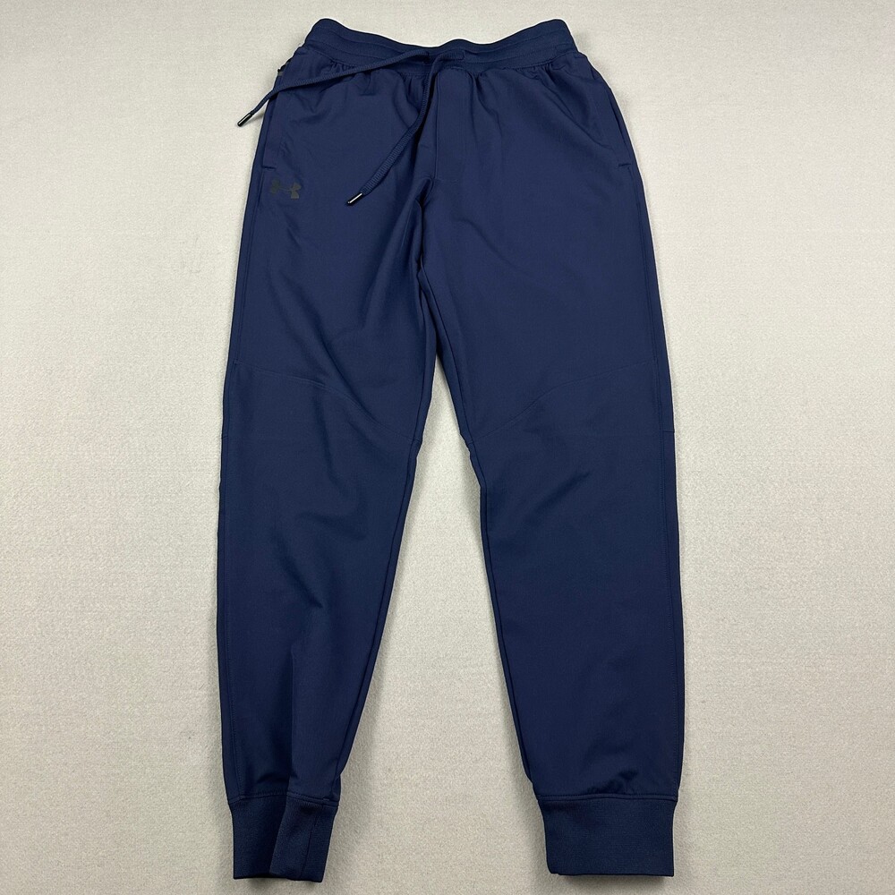 Under Armour Pants Men Medium Blue Stretch Woven Athletic Running Joggers M